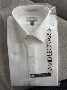 Men's White Dress Shirt - Spread Collar